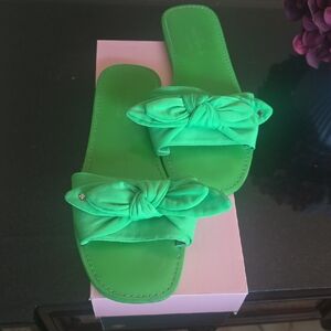 Kate Spade Binini Bow Green Sandals